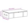 Storage Box with Transparent Top Window Grey Non Woven Fabric