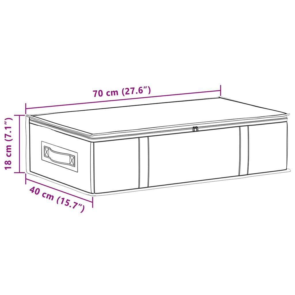 Storage Box with Transparent Top Window Grey Non Woven Fabric