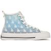 MLB Playball High Monogram Versatile Polyester Non-Slip Wear-Resistant Lightweight Shock Absorbing High-Top Canvas Shoes 3ACVCMM2N-07BLS
