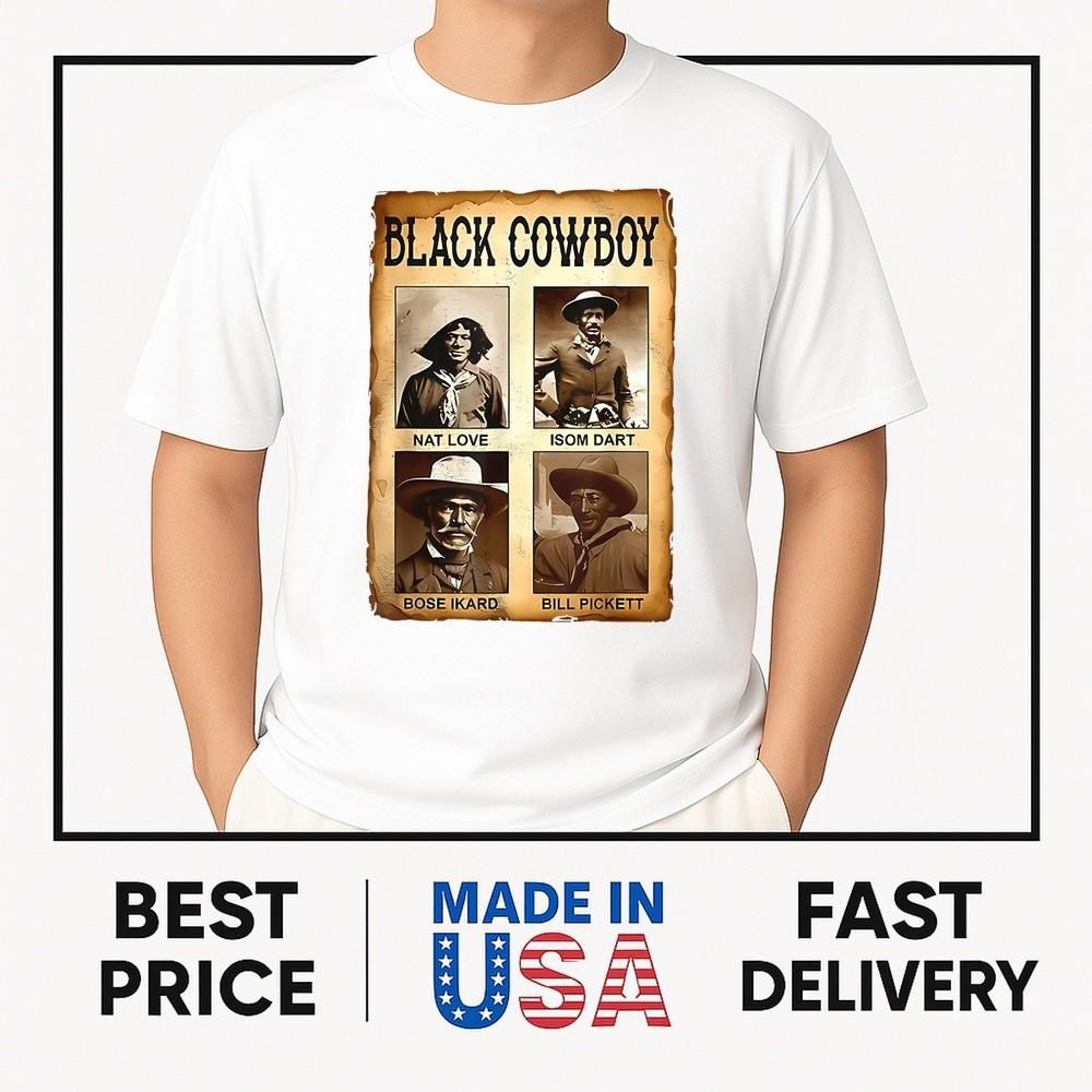 Black Cowboy Western Rodeo Melanin Black History Texas Men T-Shirt ON TREND Unisex T-Shirt