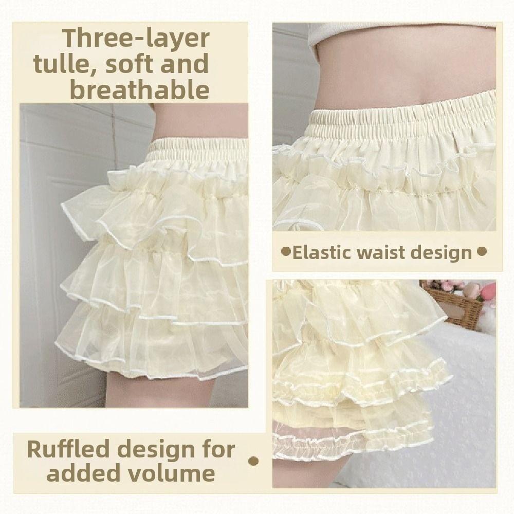 Anti Exposure Safety Pants Sweet Tutu Puffy Skirt Cute JK Petticoat Women
