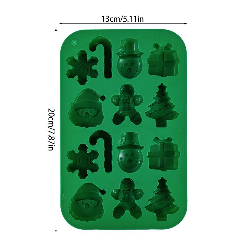 Рождественские силиконовые формы для шоколада, пряничный человечек, снежинка, рождественская елка, конфеты, печенье, инструменты для выпечки, новогодний декор для торта
