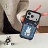 Джинсовый держатель для карт с вышивкой кролика для iPhone 17/16 Pro Max/15/14