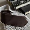 Milano Alpha Kyoto Tango-made Necktie, Made in Japan, 100% Silk, Stylish, Solid Brown, Suitable for