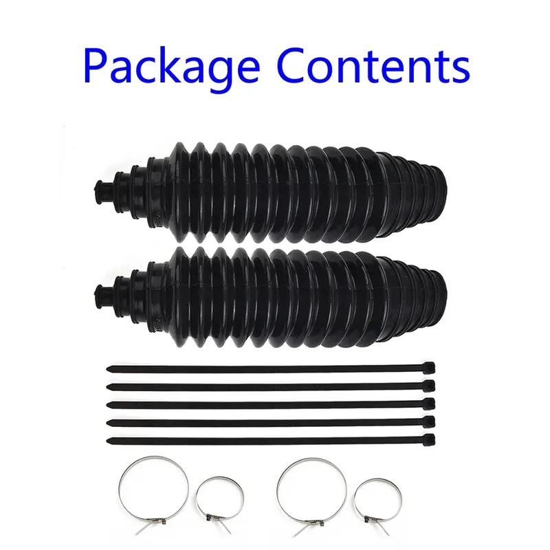 2 Pcs Set Universal Silicone Rack Pinion Steering Gaiter Pinion Boots+Cable Ties+Clamp Kit Silicone Gear Leggings Kits