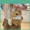 Cute Dog Plush Girls Shoulder Bag With Urban Style And Polyester Interior For Daily Use