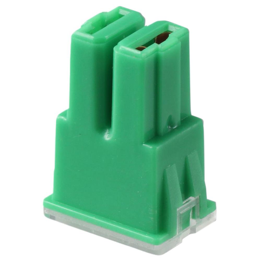 8Pcs Plastic Automotive Cartridge Fuse Green Car Fuse Female Slow Blow Fuse Construction Vehicles