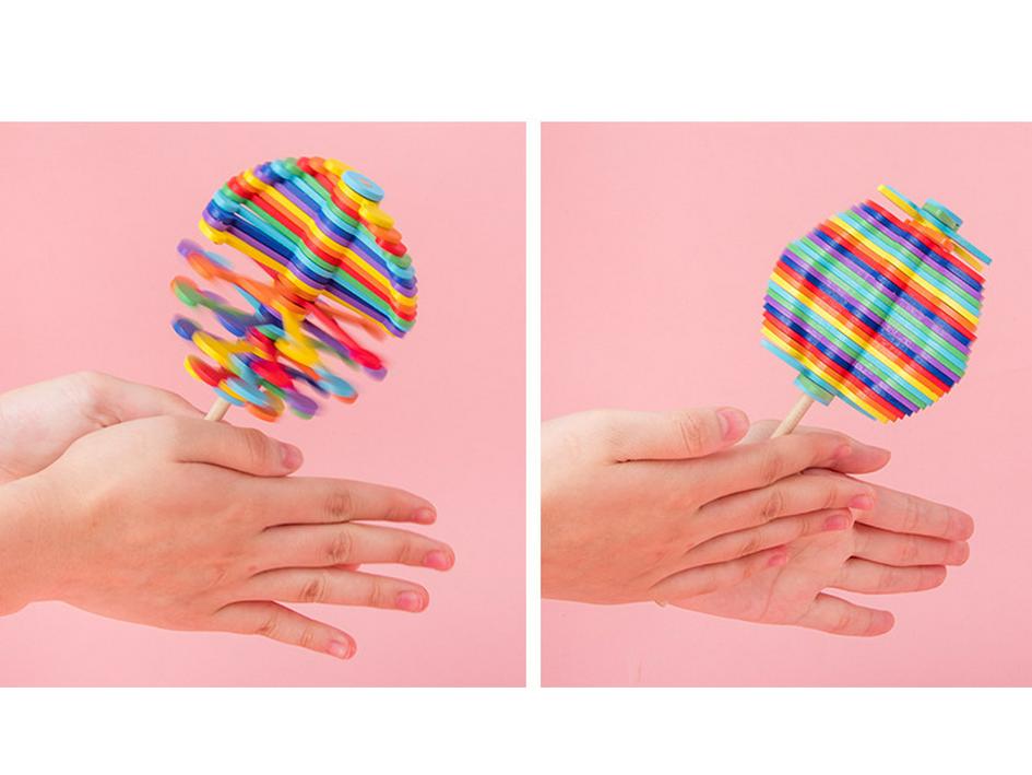 Деревянный волчок-орнамент игрушка по мотивам последовательности Фибоначчи