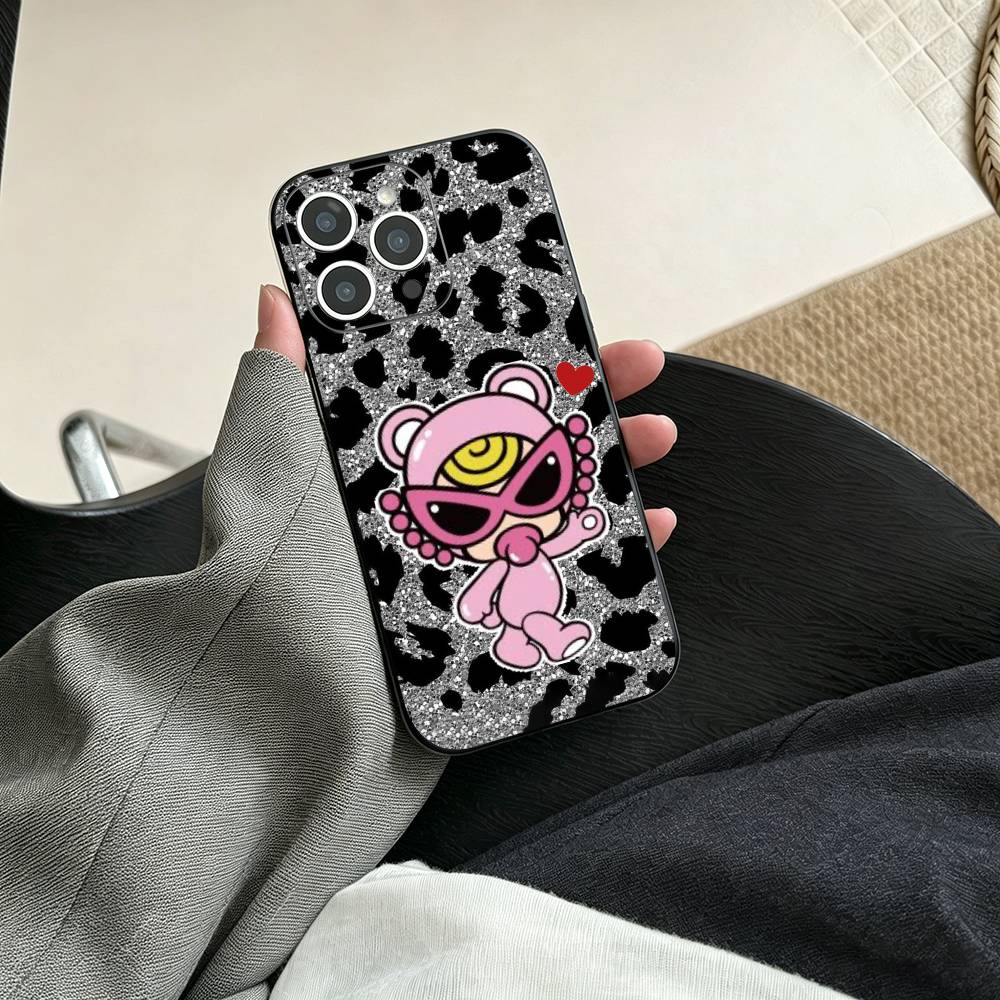 H-Hysteric ЯРКИЙ M-Мини Чехол Для Телефона Для iPhone 17, 16, 15, 14, 13, 12, 11 Plus, Pro Max, Других Мягкий Черный Чехол