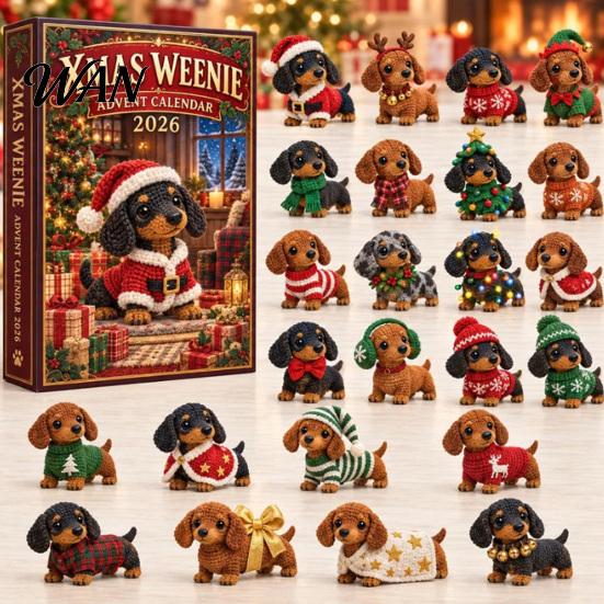 Animal Theme Party Supplies 2026 Advent Calendar, 24-Day Acrylic 2D Ornament Set with Educational Christmas Gift Cute Figures, Tree Hanging Decor, for