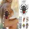 1 PC 210*114MM Waterproof Temporary Tattoo Sticker Spider Flash Tattoos Sanskrit Tiger Flower Body Art Arm Fake Tatoo For Women Men