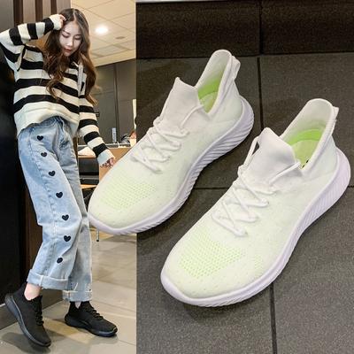 Летние новые женские кроссовки 2025 года с летающей плетеной подошвой, легкие и дышащие сетчатые кроссовки, популярная повседневная спортивная обувь для иностранных покупателей