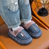 [Autumn Winter Kids Thick Sole Cotton Slippers Boys Girls Non Slip Warm Indoor Home Slippers]