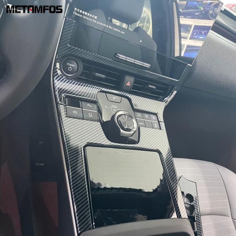 For Toyota bz4x -2024 2025 Carbon Fiber Center Console Gear Shift Box Panel Cover Trim Sticker Bezel Accessories Car Styling