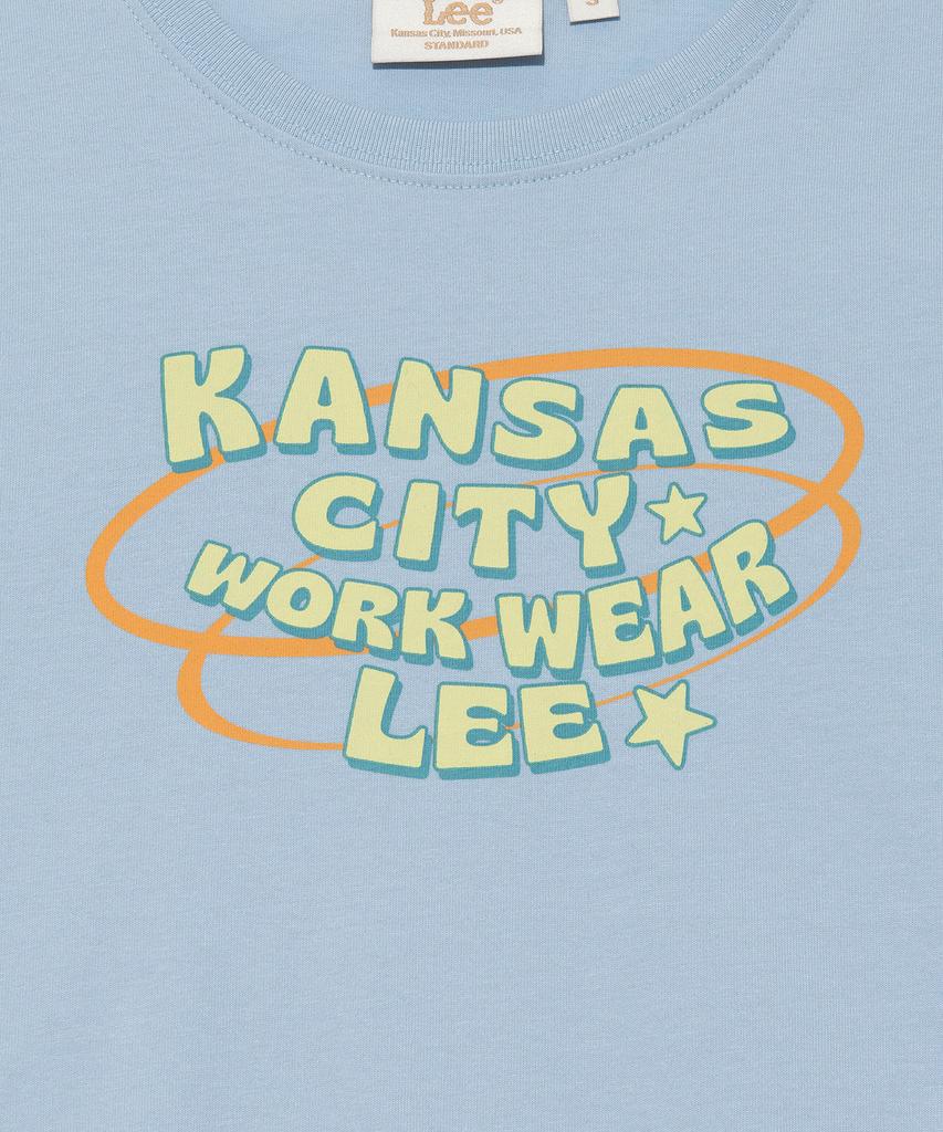 LEE Женская рабочая футболка Lee Kansas City Светло-синяя