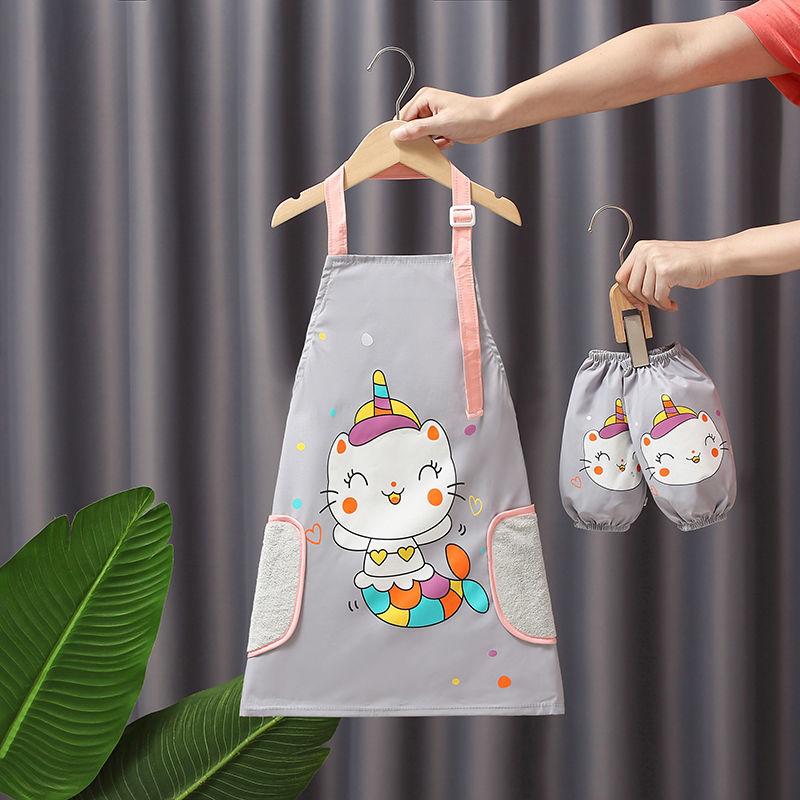 Водонепроницаемый фартук, детская одежда для рисования, ученики начальной школы в кухонных чехлах, защитная одежда для рисования для мужчин и женщин в детском саду.