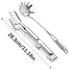 Stainless Steels Spaghetti Spoon and Tongs Ergonomic Kitchen Tool With Drain Holes For Frying Boiling And Serving Food