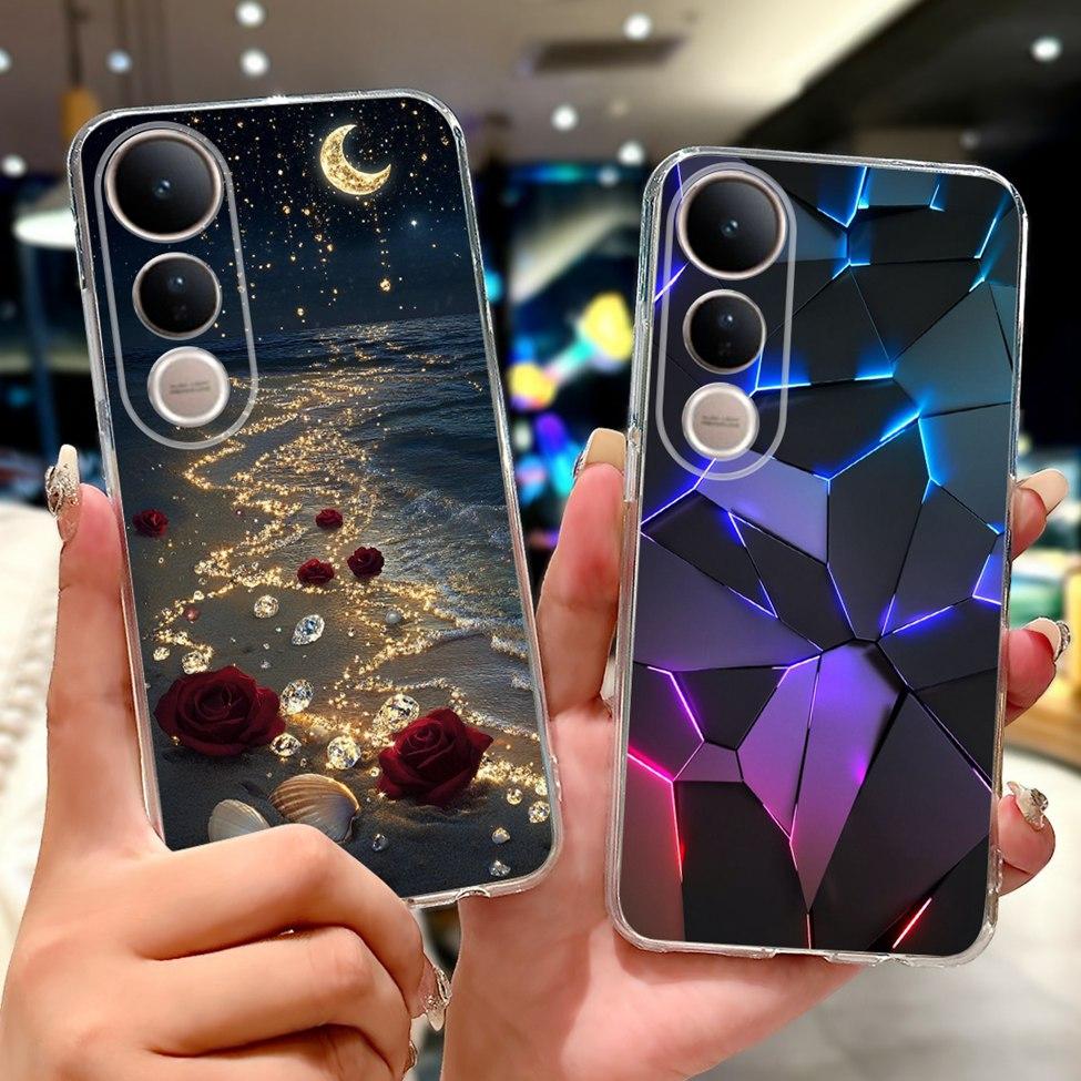 For Vivo V50 Lite 5G Case Cover Cute Cat Luxury Fashion Flowers Funny Cool Painted Back Cover For Vivo V50Lite 5G Phone Case