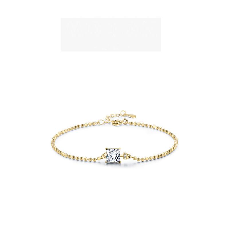 Браслет из стерлингового серебра 925 пробы, ювелирные изделия, геометрические бусины, браслеты-цепочки, модный тонкий свадебный подарок для подруги, женщин