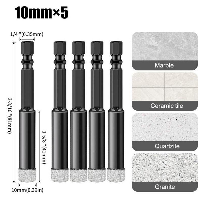 Алмазное сверло с шестигранным хвостовиком, сухое вакуумное сверление, наборы коронок, алмазное сверло для угловой шлифовальной машины, резак для плитки, кольцевая пила, инструменты