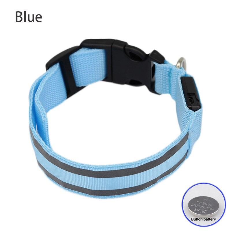 1 Pcs USB Charging Dog Collar Lamp Flashes and Lights Up Nylon Reflective LED Dog Collar LXY