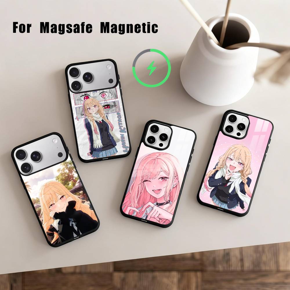 Чехол для телефона My Dress Up Darling M-Марин Китагава для iPhone 17,16,15,14,13,12,Plus,Pro,Max с магнитной беспроводной зарядкой Magsafe