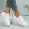 Белые спортивные туфли с низким вырезом для женщин, легкие спортивные туфли, удобные и дышащие для всех сезонов, повседневная обувь