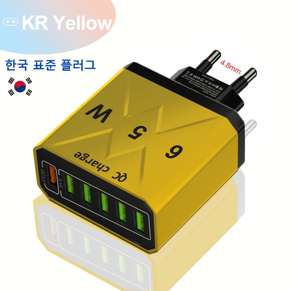 6 портов USB зарядное устройство QC3.0 универсальный быстрозарядный мобильный телефон быстрая зарядка настенный адаптер для iPhone Samsung Xiaomi