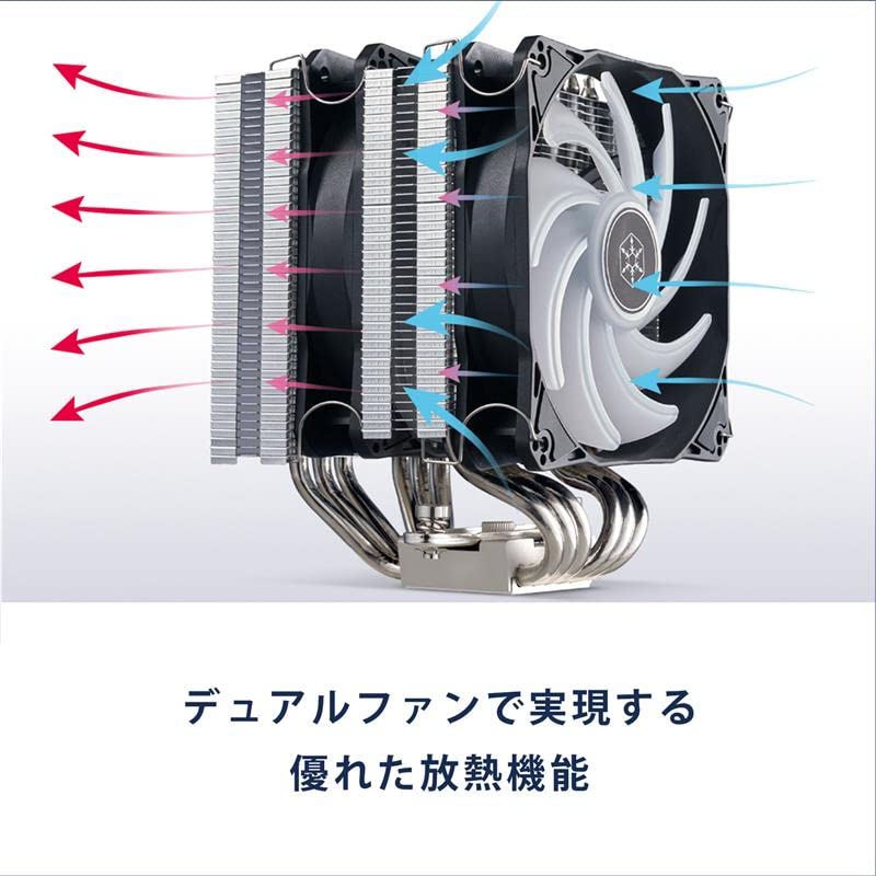SilverStone Hydrogon D120 ARGB Air Cooled Side Flow CPU Cooler Intel LGA 1851 AMD Socket AM5 AM4 Authorized Distributor Product HYD120W-ARGB /