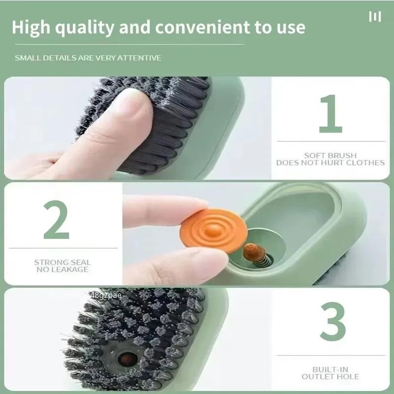 1/2Pcs Multifunctional Cleaning Brush Soft-bristled Liquid ShoeBrush Clothes Brush Shoe Clothing Board Brush Shoe Cleaner