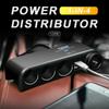 Car 4 Way Cigarette Power Socket Splitter 120w Dual USB Charging Extension Adapter