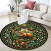 Insect Forest Circle Round Area Rug Under Office Chairs Bedroom Living Room Home Decor