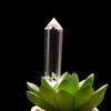 Healing Stone Reiki Treatment Double-pointed Hexagonal Wand Clear Crystal Obelisk White Quartz