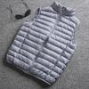 Men's Lightweight Down Cotton Vest Jacket - Large, Warm, Fashionable Stand-Up Collar