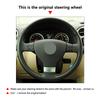 Black Perforated Microfiber Leather Car Styling Steering Wheel Cover Trim For VW Golf 5 Jetta MK5 Passat B6 Tiguan 2007-2010