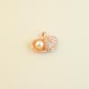 Elegant Copper Fox Gourd & Four-Leaf Clover Necklace with Zircon & Butterfly Accents for Women.