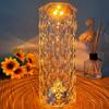 16 сенсорных цветов, светодиодные лампы Rose Dia Mond, USB-регулировка яркости, сенсорное управление, хрустальная настольная лампа для дома