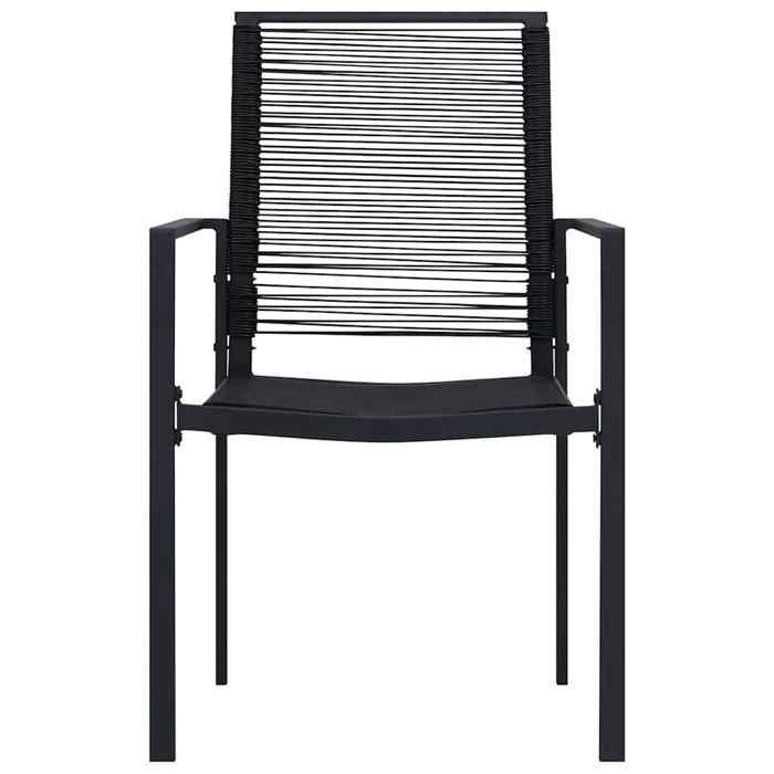 Maison Exclusive - Chaises de jardin lot de 4 Rotin PVC Noir