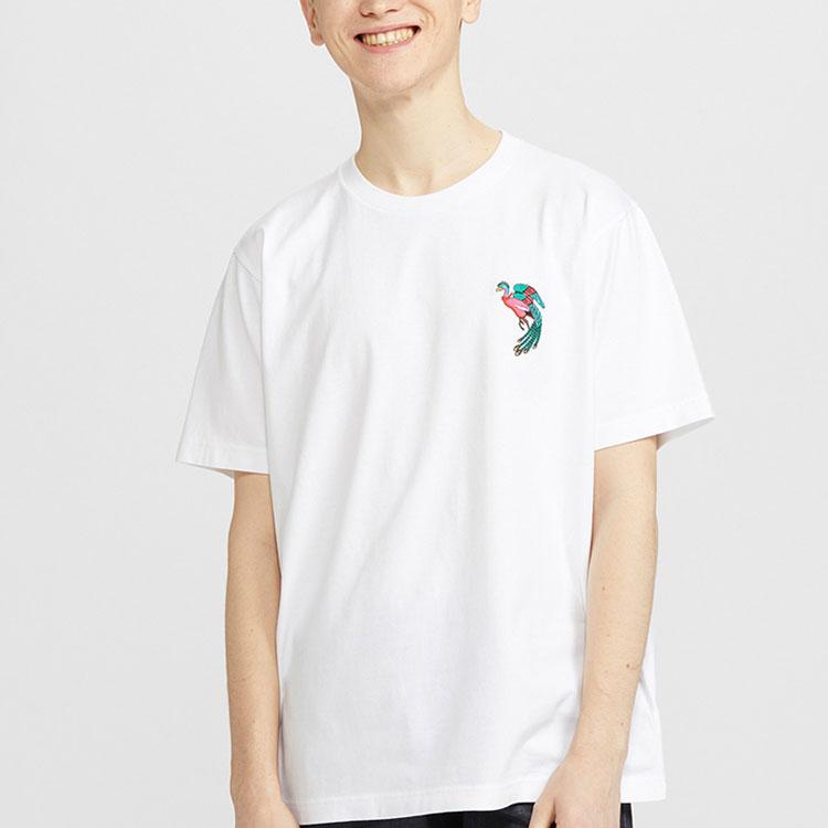 Uniqlo Ut X Nanzuka Коллаборация Neo-Miyage Танака Кейичи Печатная Футболка Мужские Топы Белый 427277