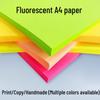Fluorescent Colored A4 Paper: Free Shipping In Hot Pink, Green, Yellow, Orange, and Rose Red for Printing and Copying.