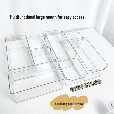 Прозрачный акриловый ящик для хранения с разделителями для карточек и заметок
