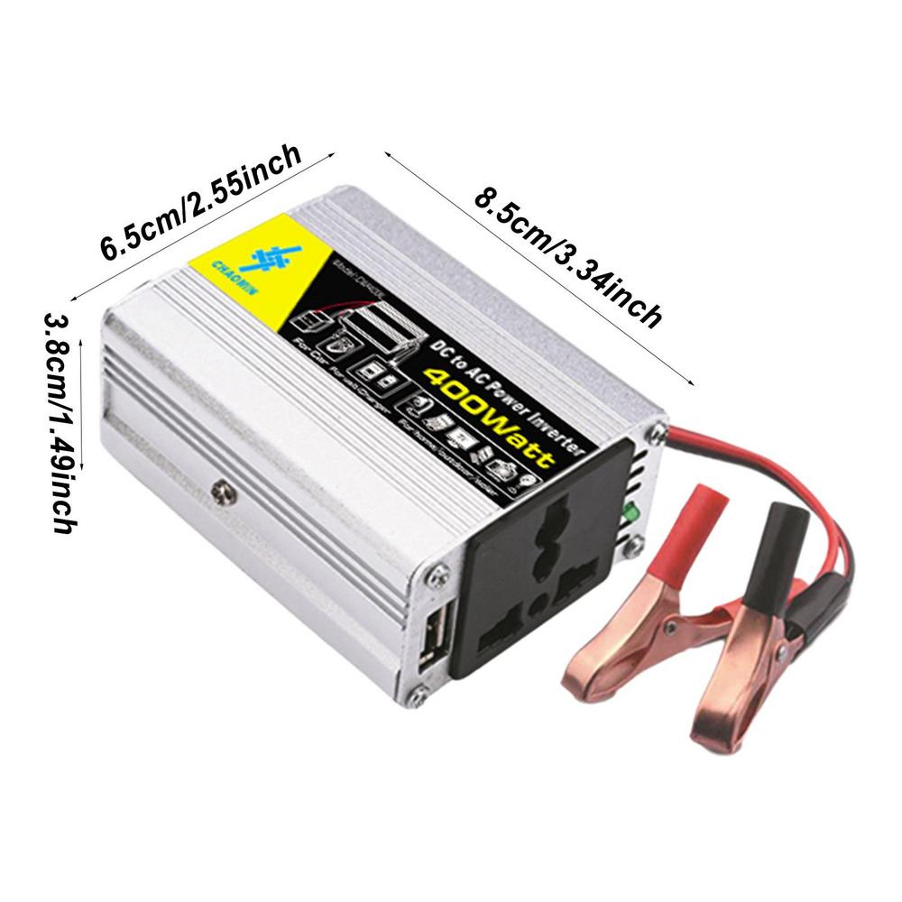 Чистый синусоидальный инвертор 12 В в 220 В 400 Вт преобразователь постоянного тока в переменный преобразователь напряжения автомобильный инвертор наружный солнечный инвертор грузовое автомобильное зарядное устройство