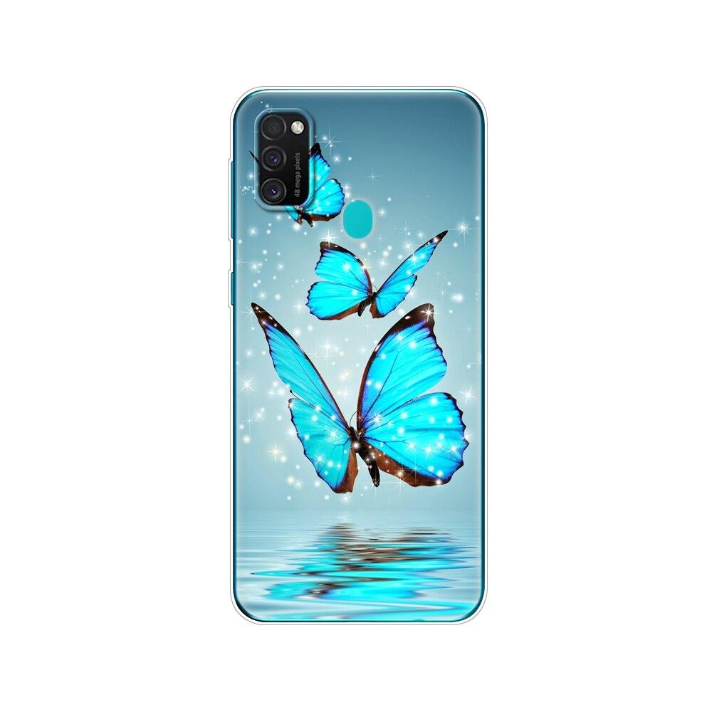 Чехол для Samsung M21, 6,4 дюйма, силиконовый мягкий чехол из ТПУ для Samsung Galaxy M21 M 21 SM-M215FZGUSER m215, задняя сумка для телефона, защитный чехол