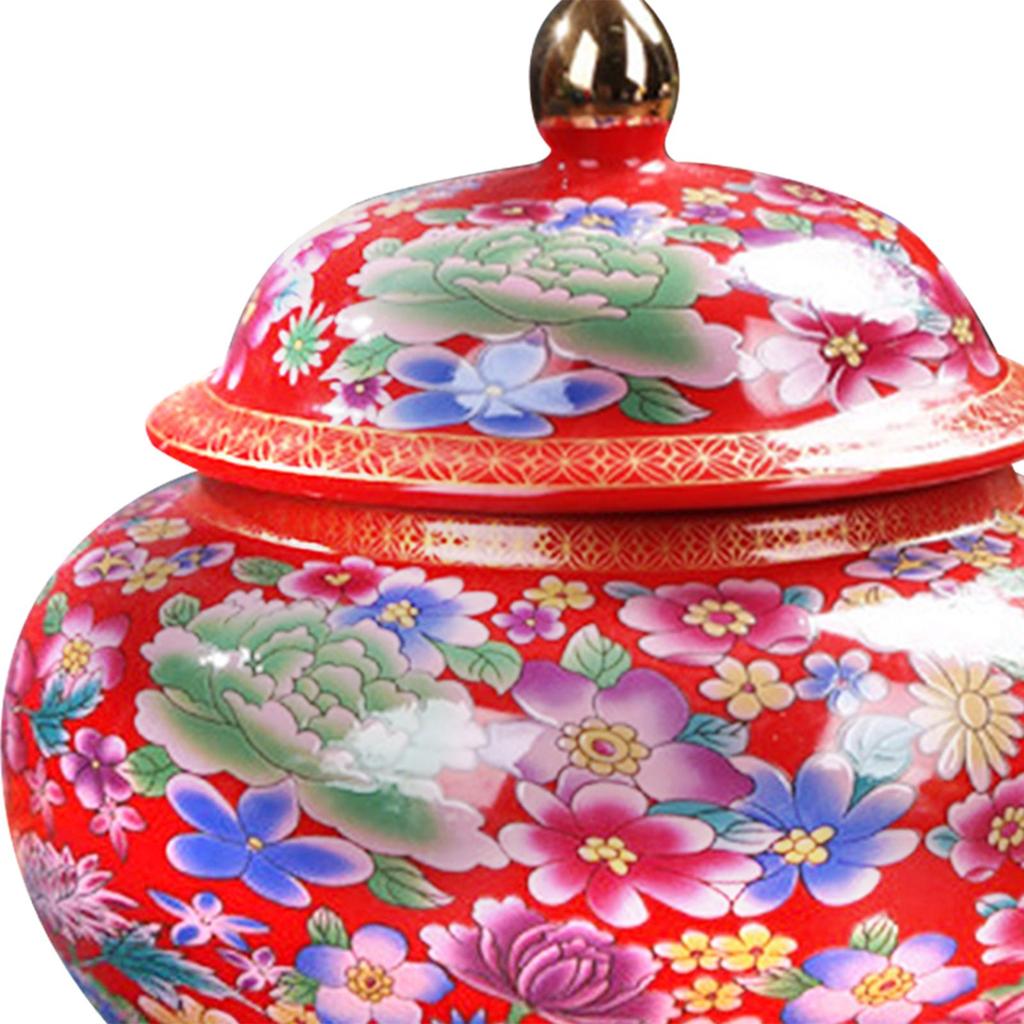 Porcelain Colour Enamel Tea Storage Container Ginger Jar Tea Jar Fine Workmanshi