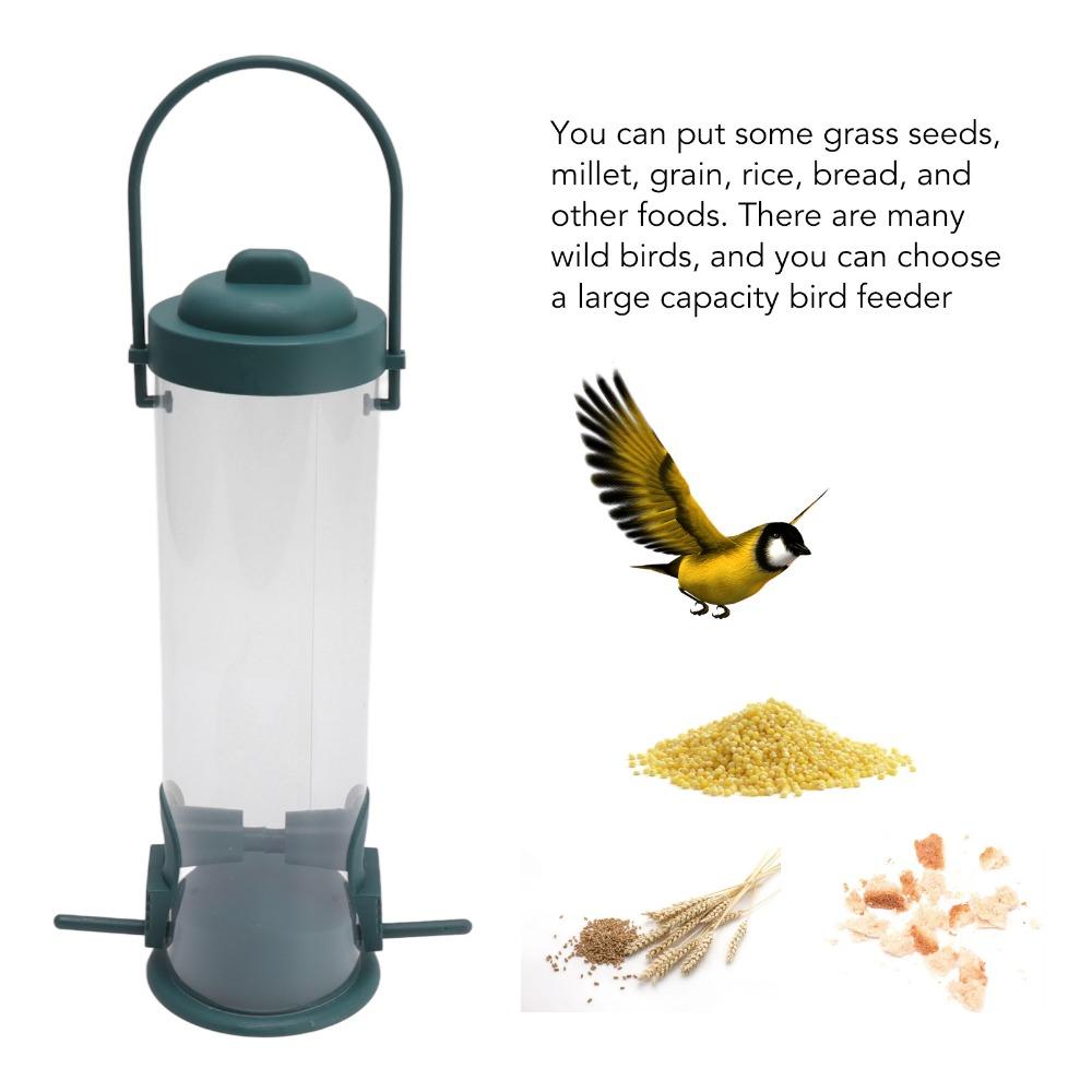 2 Sets Durable Hanging Finch Feeder Transparent Hanging Bird Feeder Wild Bird Feeder Backyard