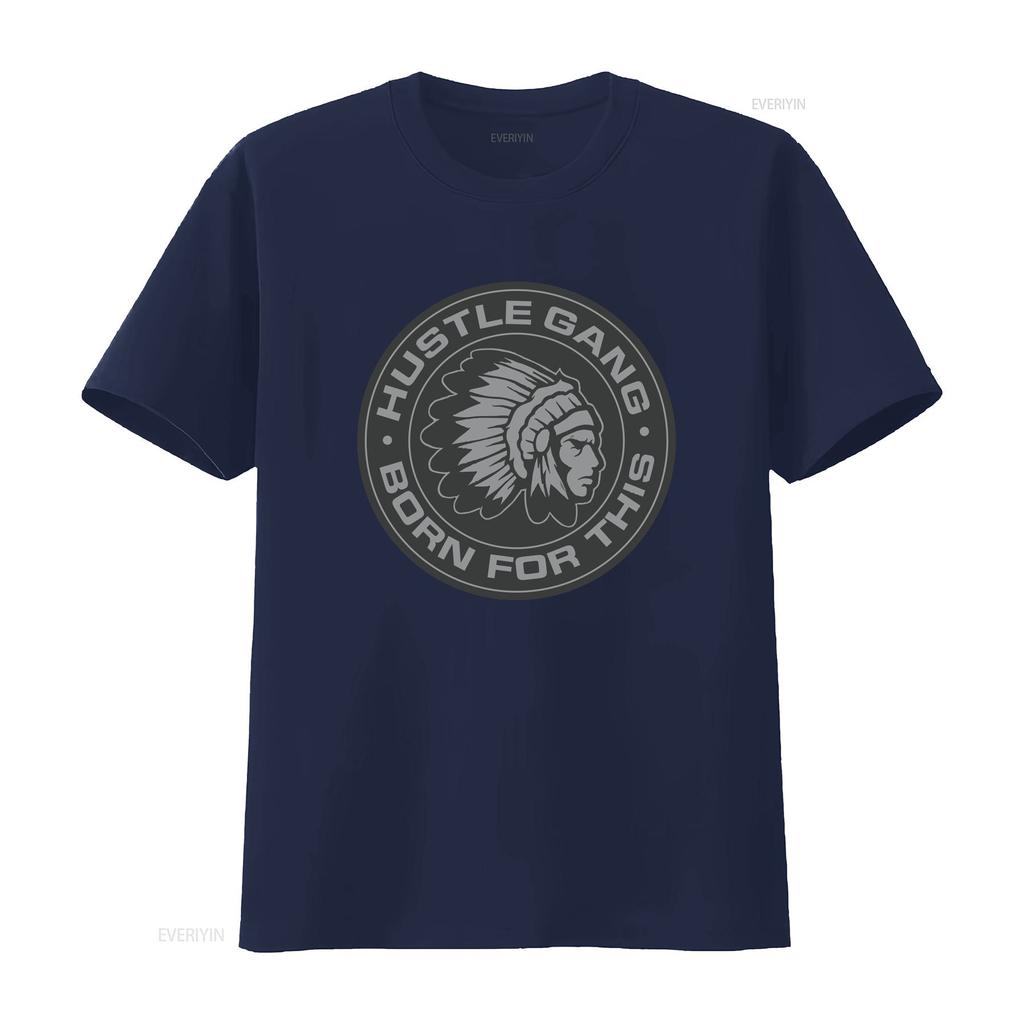 Hustle Gang Black Born For This Reflective Short Sleeve T Shirt Vintage Washed Designer Clothes Soft Comfortable Unisex