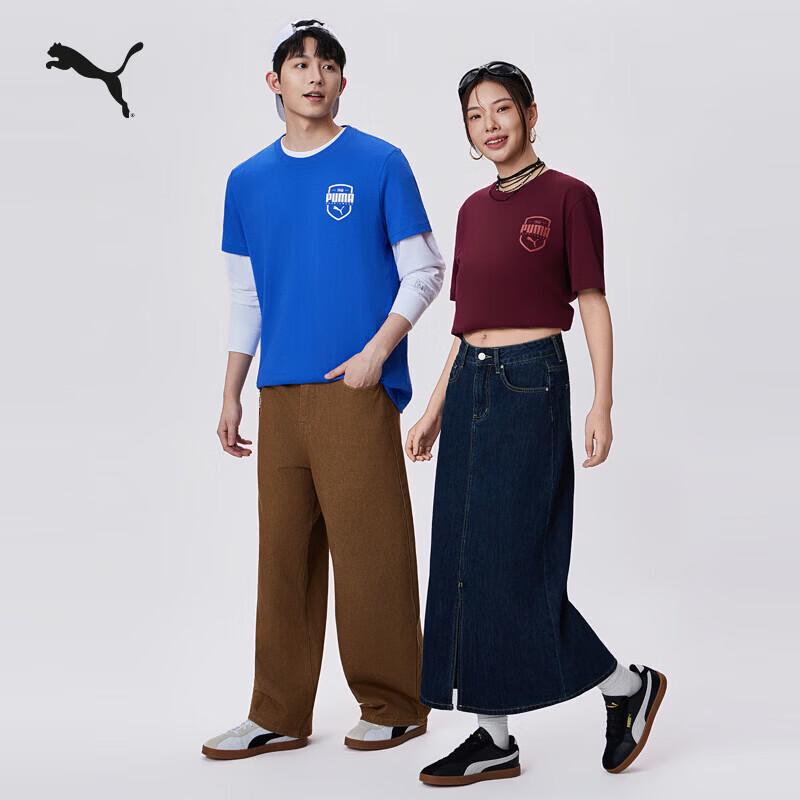Puma Унисекс Ретро Хлопковая Футболка с Коротким Рукавом