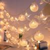 Colorful Solar LED Starfish & Seashell Decorative String Lights for Festive Atmosphere