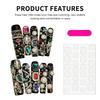 10Pcs Long Tube Ladder False Nails with Zircon Stone for Party Wedding