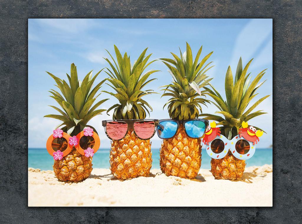 SZKLANA DESKA DO KROEJNIA 30x22 ANANAS